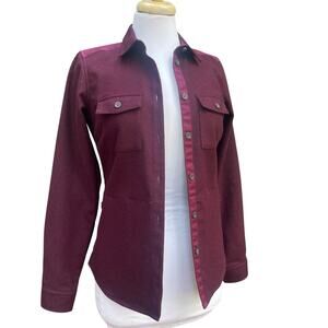 Fjällräven Övik Re-Wool Shirt Women’s XXS Burgundy Long Sleeve Outdoor